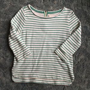 Loft Green Striped Top
